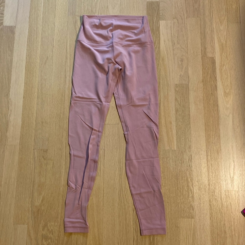 Lululemon high-rise tights size 6. Dusty rose color. Very good condition